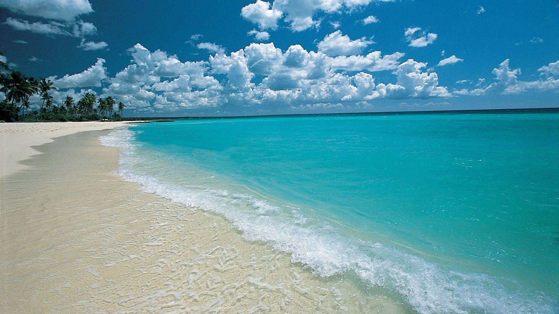 Playa de arena blanca en Punta Cana